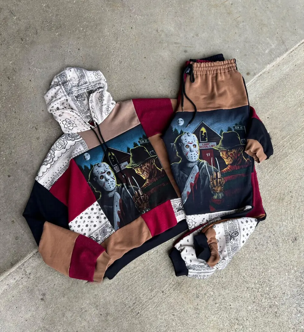 Brown 2 piece set tops and bottoms how perfect and cozy piece for your Halloween day