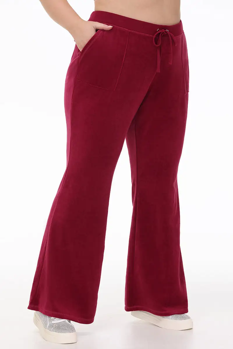 Plus-Size Heritage Cotton Velour Track Pants
