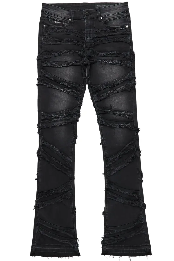 Norbert Dark Stacked Flare Jean