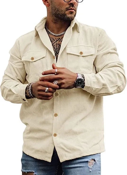 Men's Outdoor Vintage Corduroy Shirt Jacket