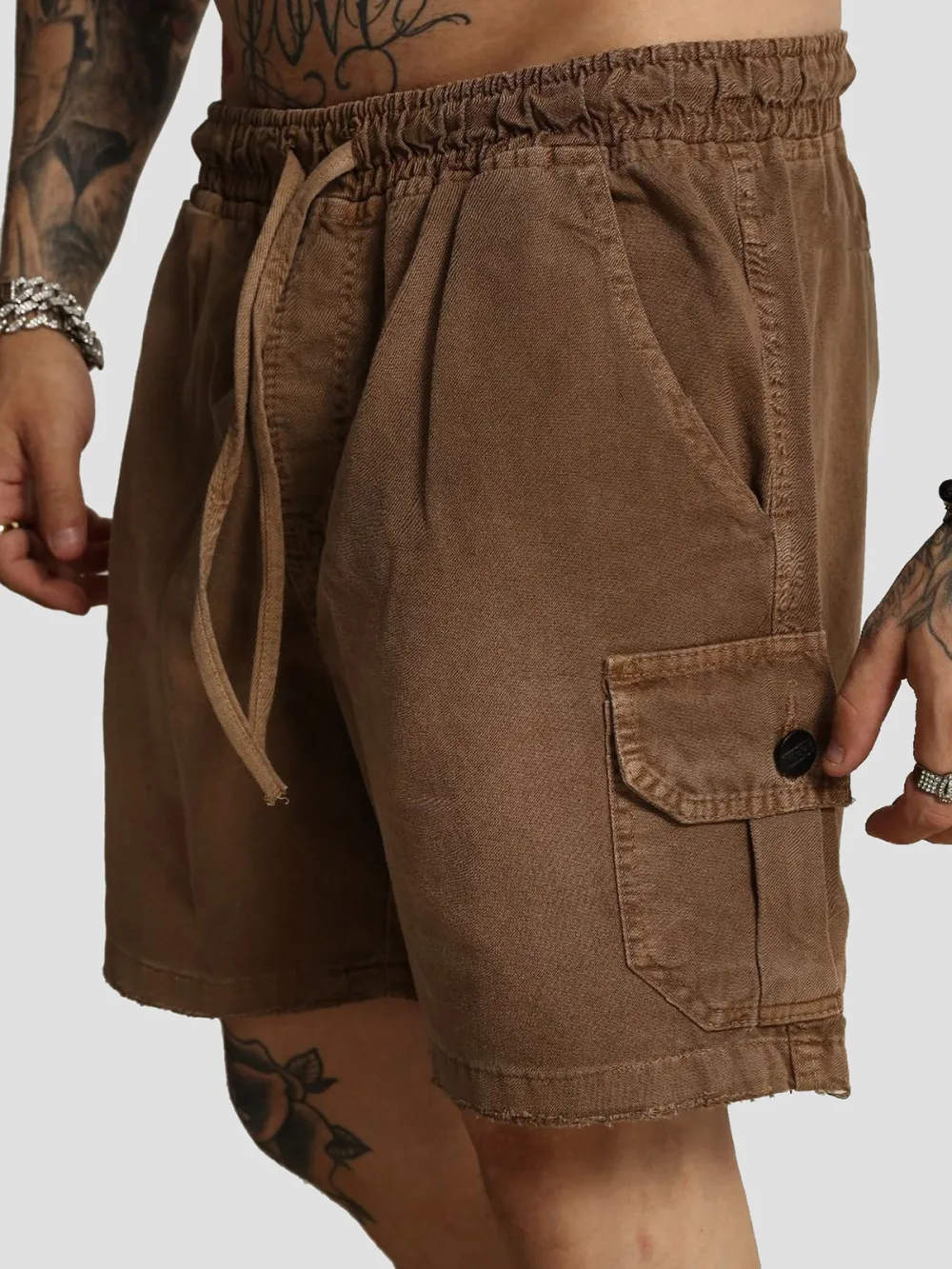 Men's Fashion Retro Workwear Pocket Shorts