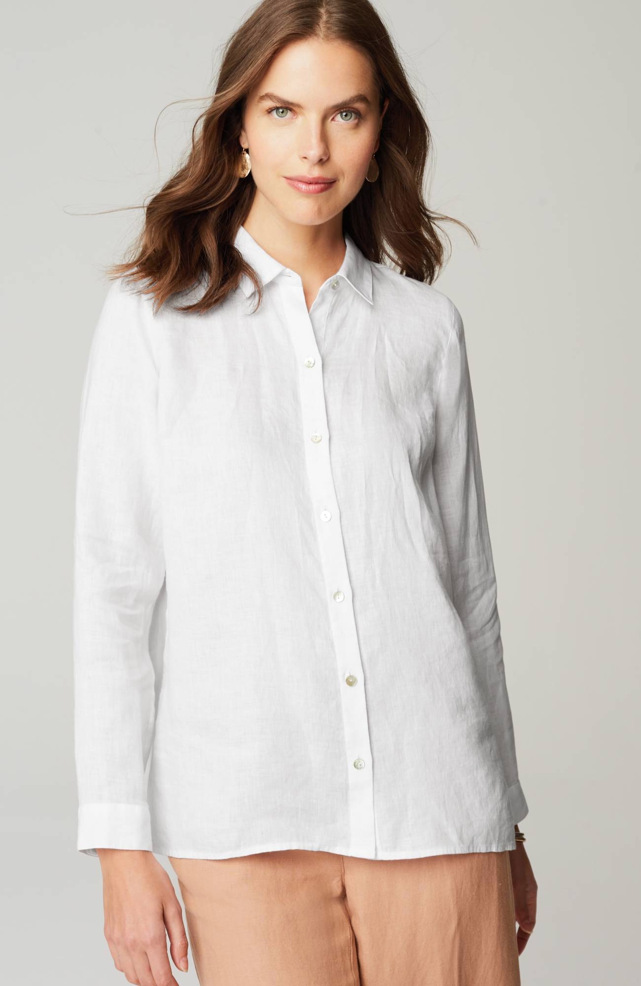 Everyday Linen Button-Front Shirt