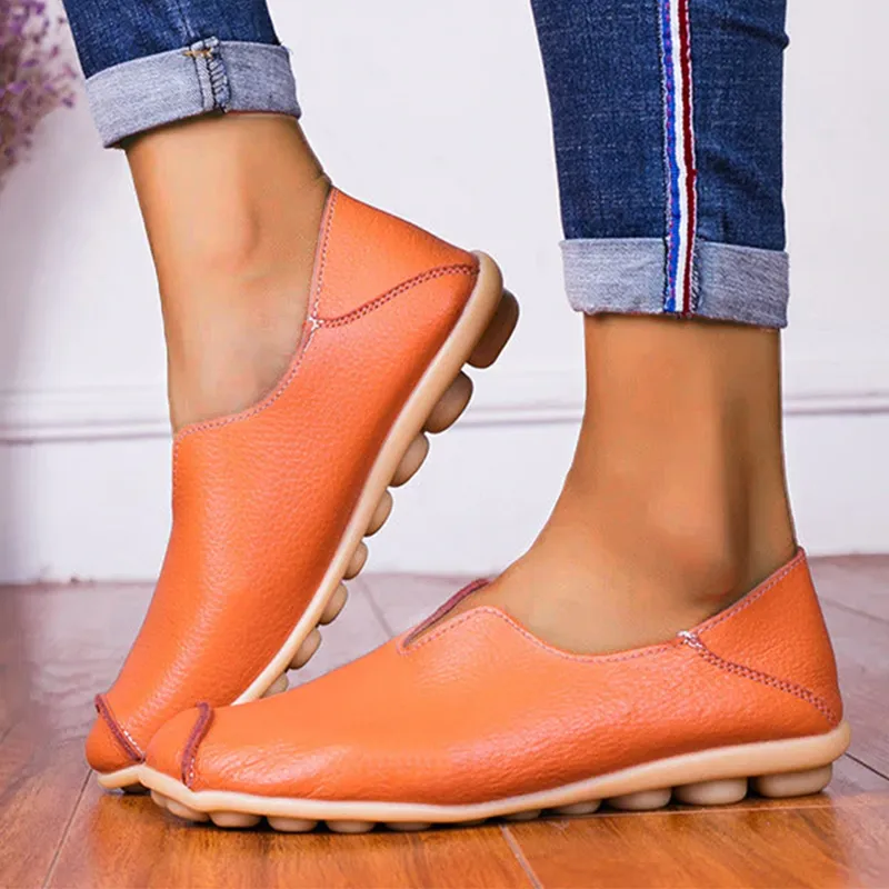 Casual flat heel cow tendon low top shoes