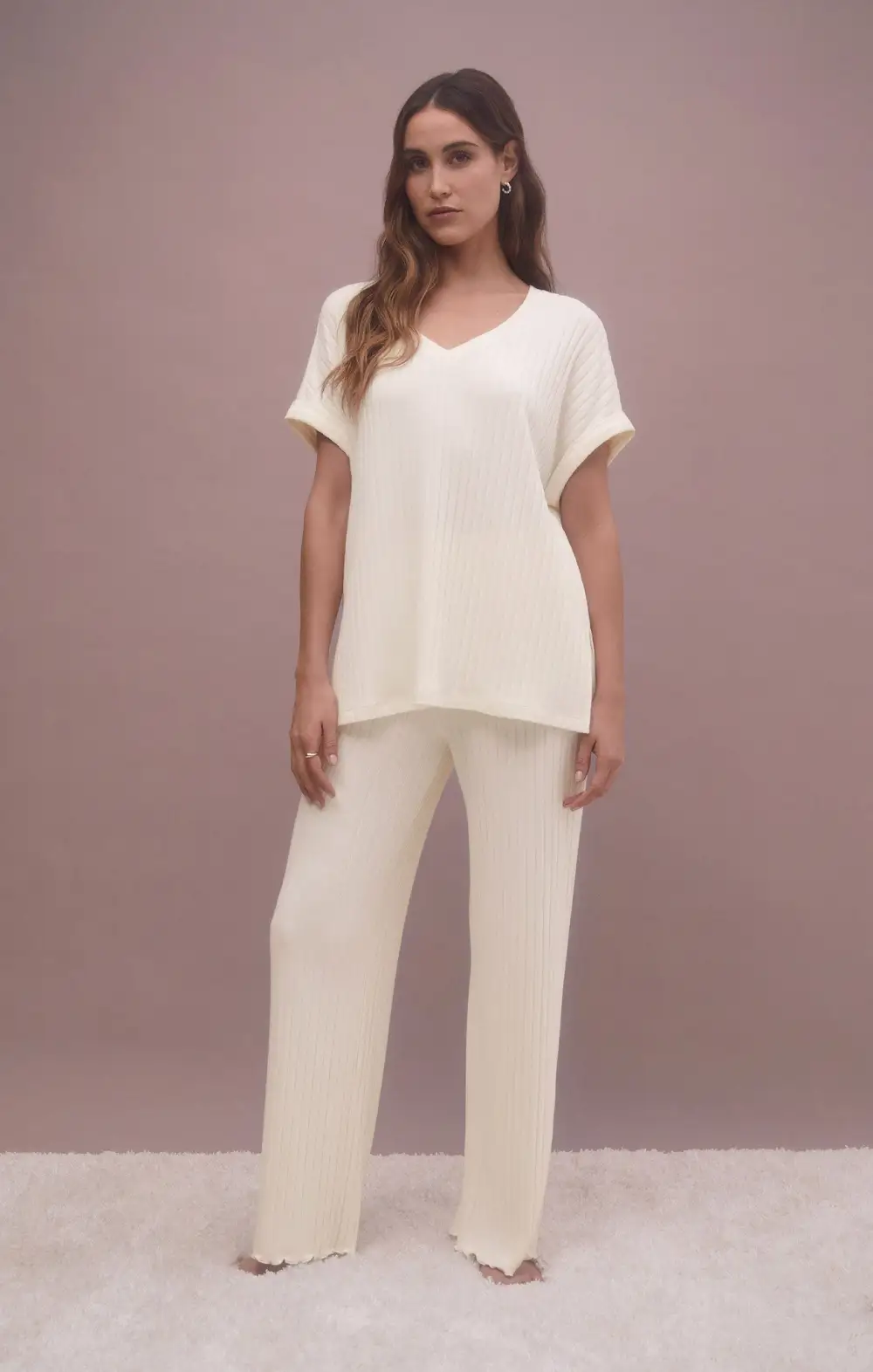 Dawn Smocked Rib Pant