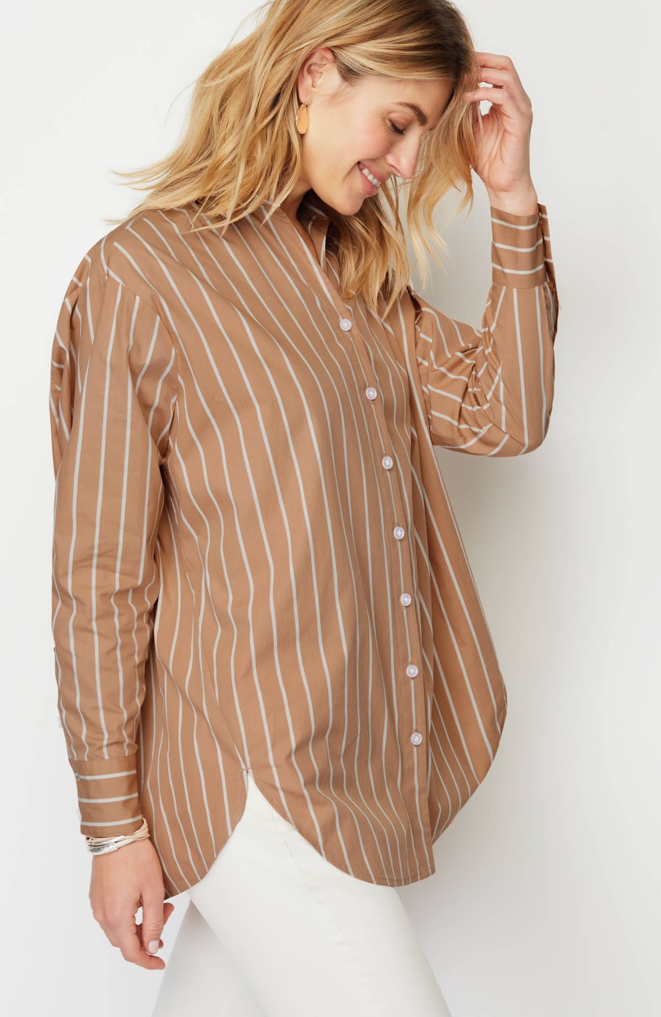 Oversized Cotton Poplin Tunic