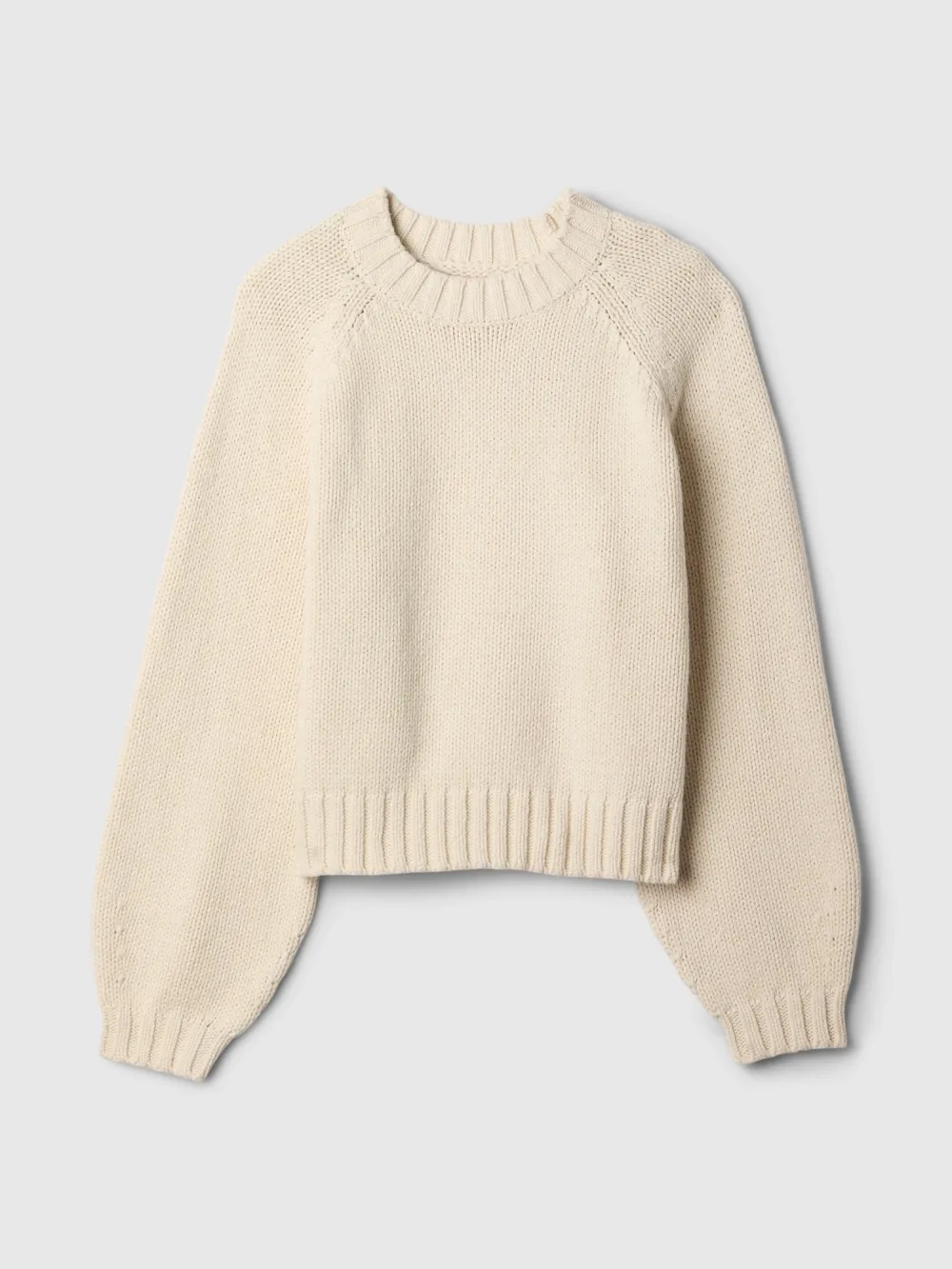 Relaxed Balloon-Sleeve Sweater