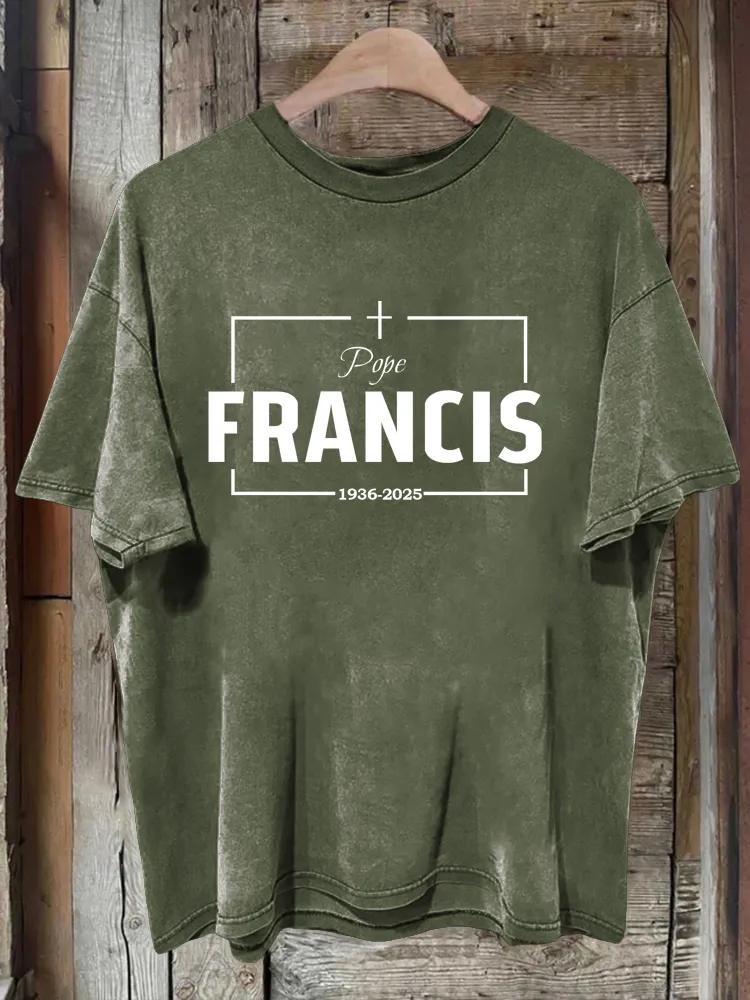 Men's 1936-2025 Print Short Sleeve Round Neck Cotton T-Shirt