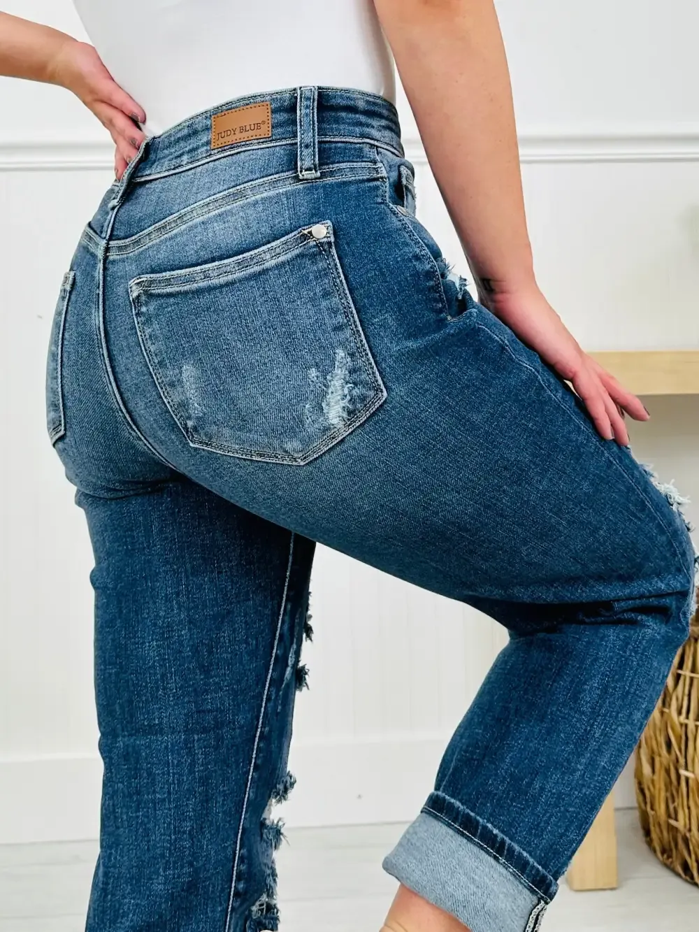 Judy Blue Plus/Reg Now Or Never Cropped Boyfriend Jeans
