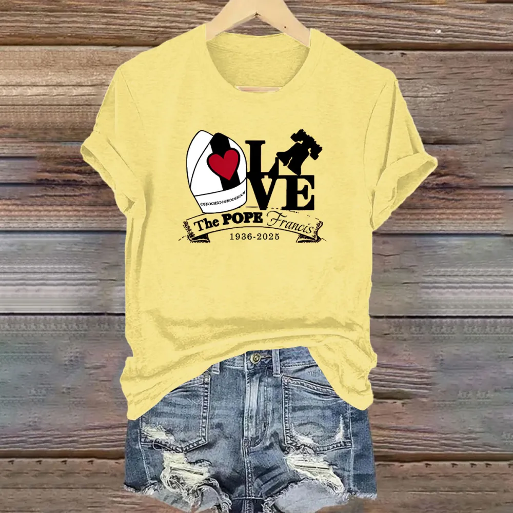 Women's PF 1936-2025 Print Short Sleeve Round Neck Cotton T-Shirt