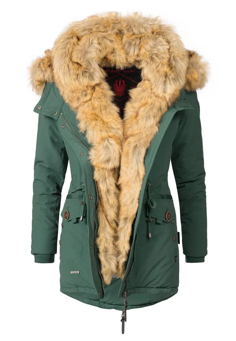 Ladies Winter Thicken Windproof Parka Beige