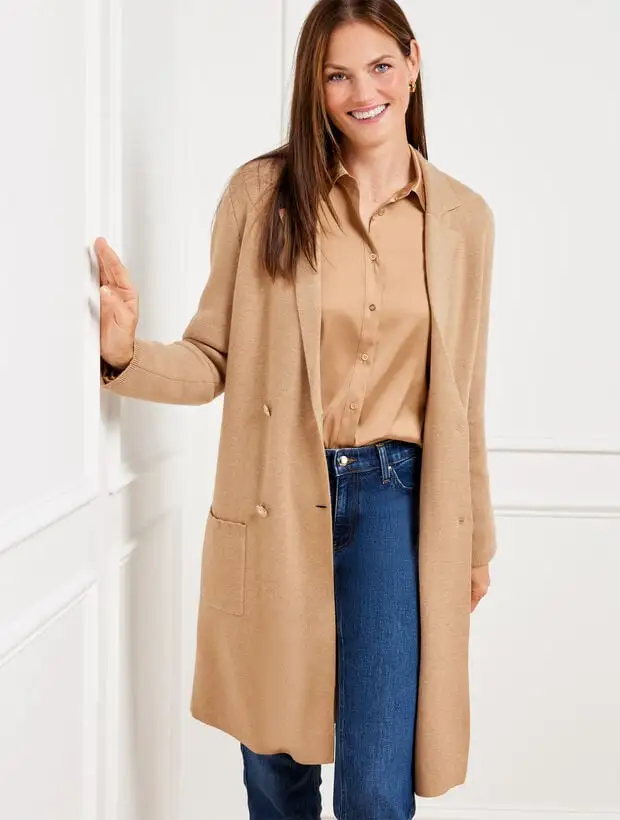 Double Breasted Duster Cardigan