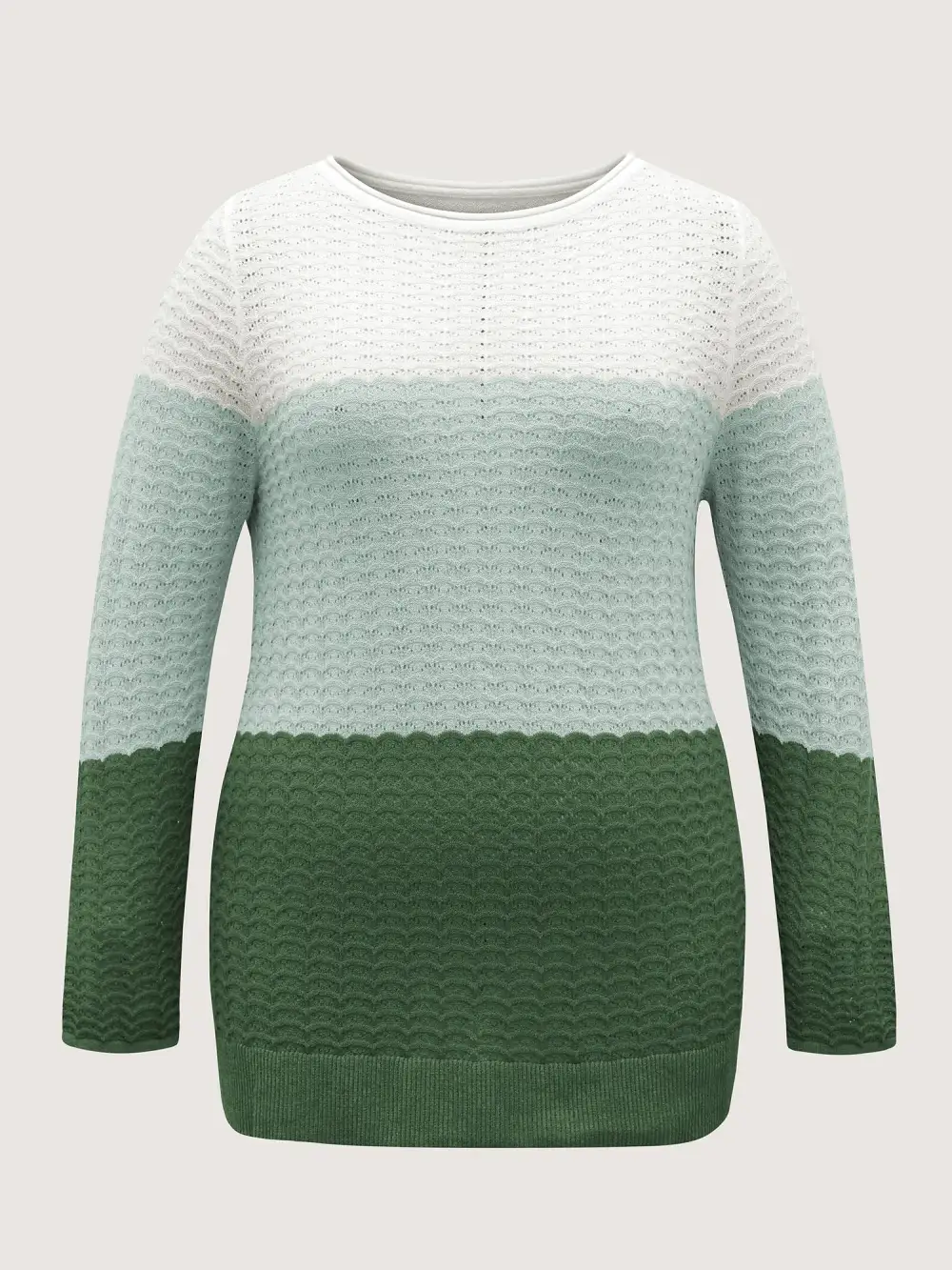 Color Contrast Boat Neck Lightweight Pullover