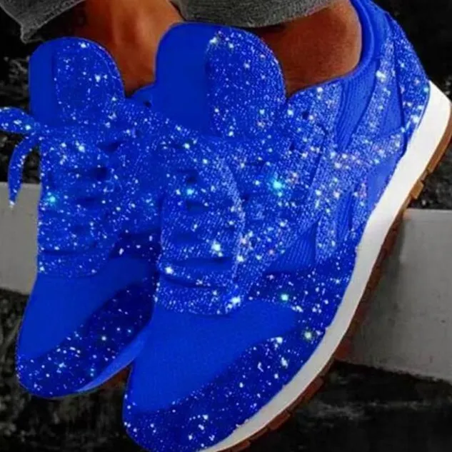 Women Muffin Rhinestone New Crystal  Platform Sneakers