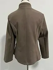 Women's Trench Coat Warm Comfortable Pocket Buttons Fashion Outdoor Plain Going out Weekend Single Breasted Regular Stand Collar Regular Fit Long Sleeve Outerwear Coffee Gray Fall Winter