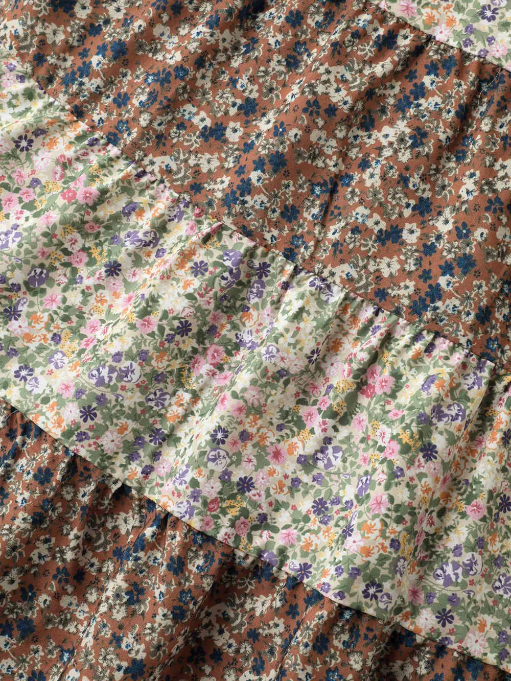 Ditsy Floral Print Tiered Blouse