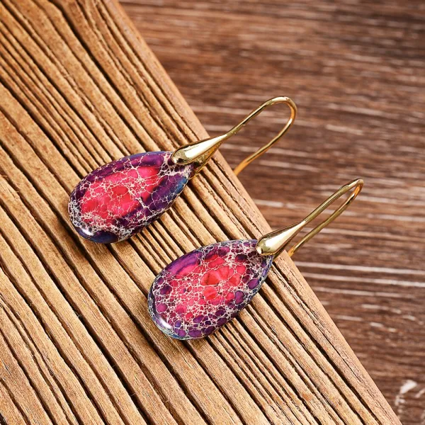 Imperial Jasper Teardrop Earrings