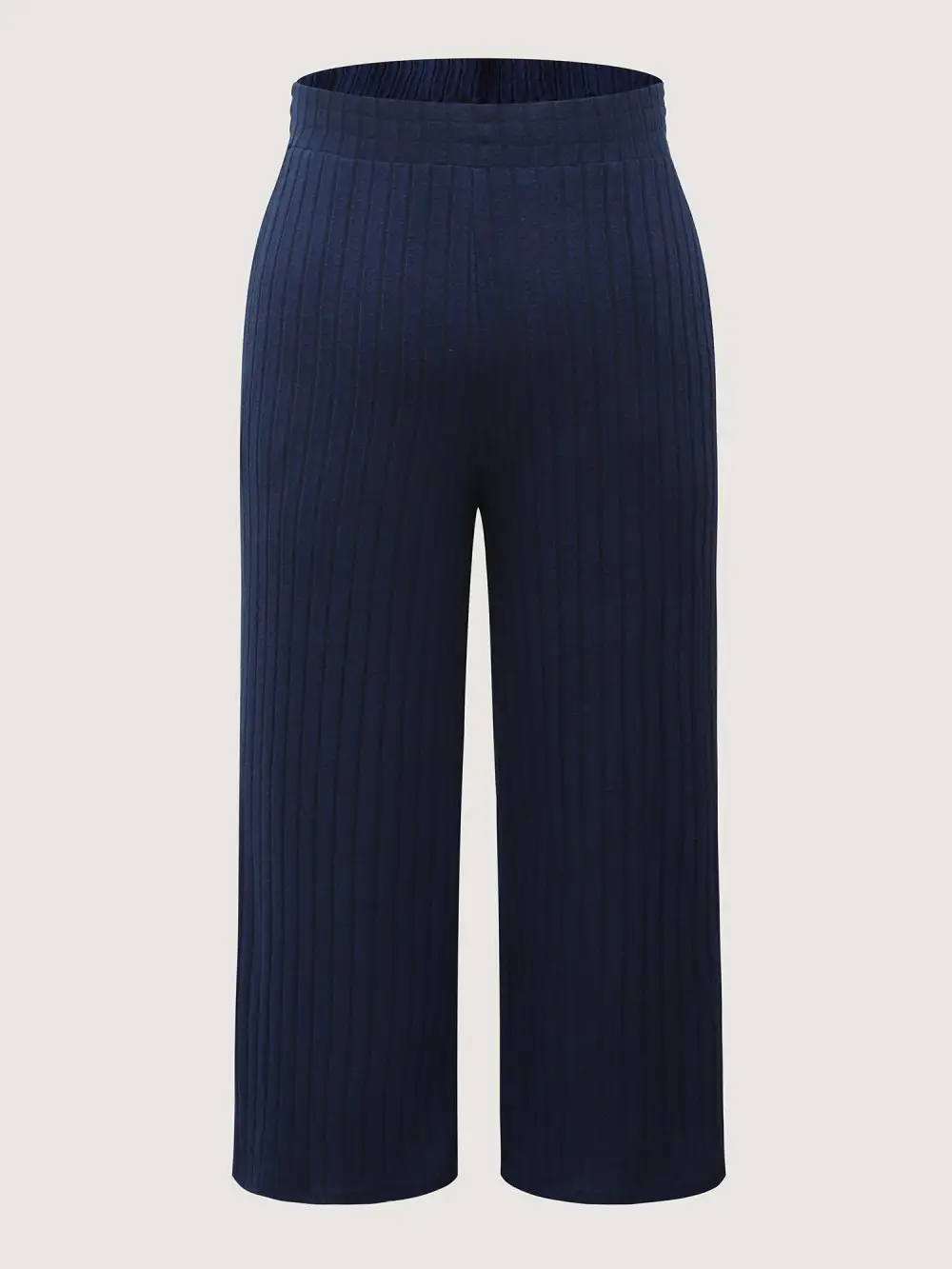 Stretchy Pit Strip Solid Loungewear Set