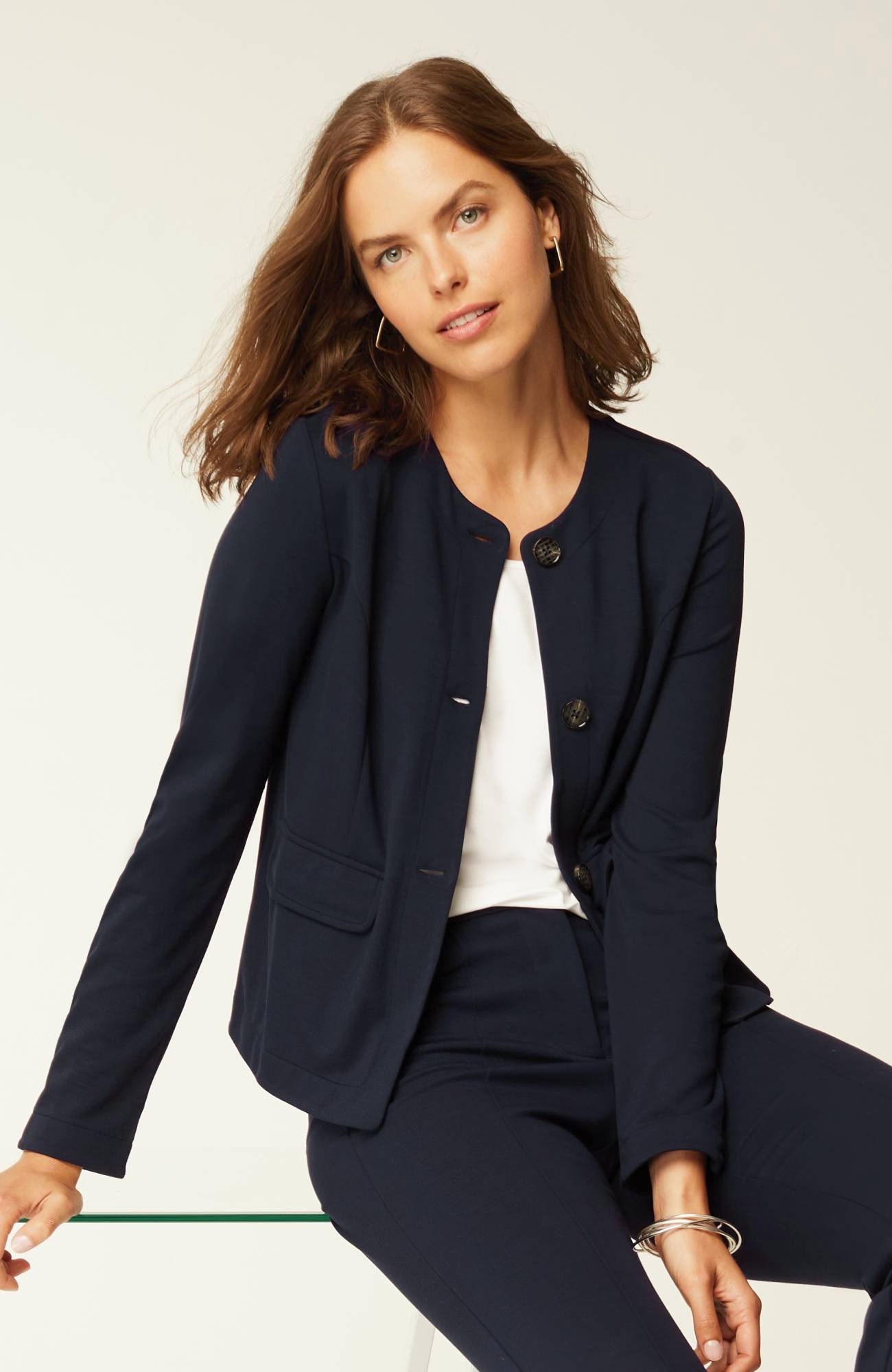 Wearever Double-Face Jersey 3-Button Jacket
