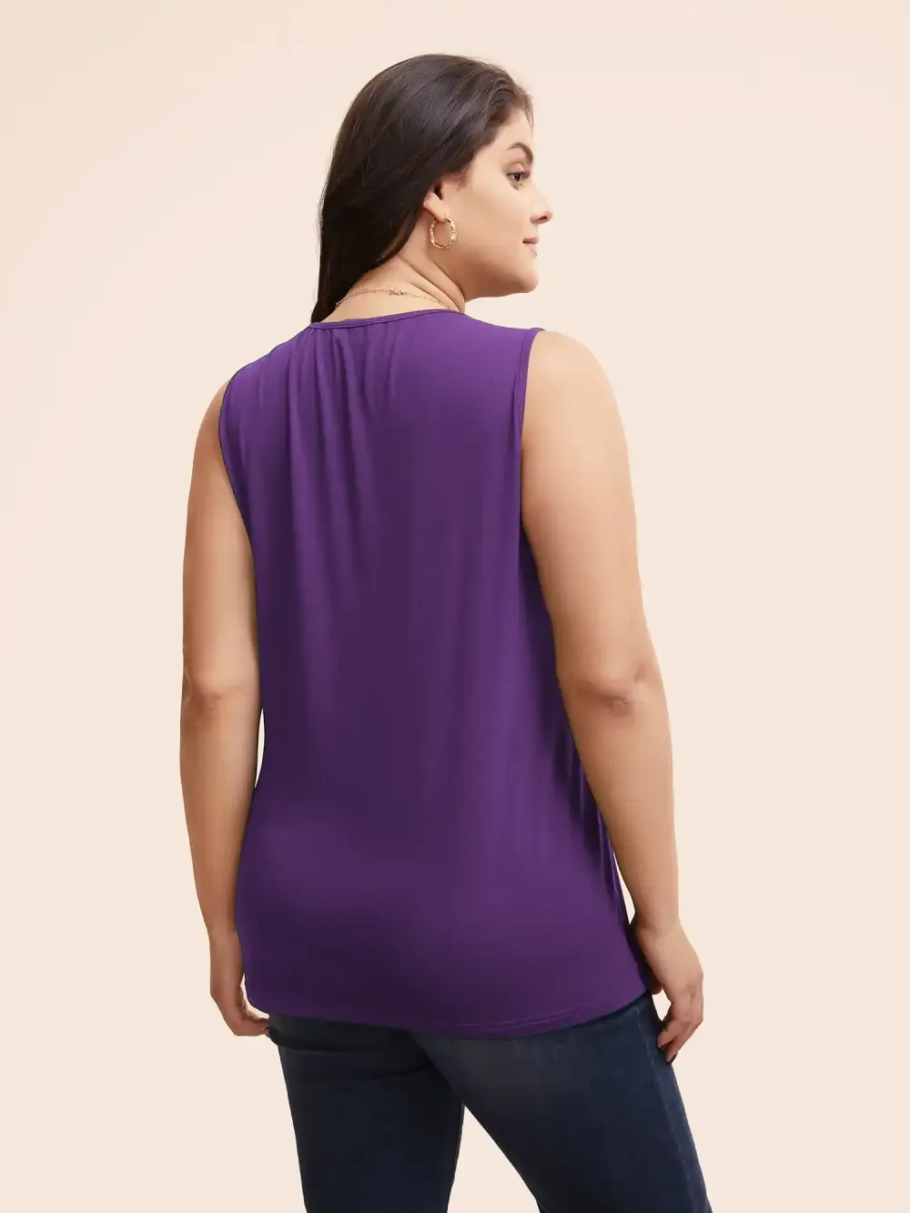 Supersoft Essentials Plain V Neck Twist Front Tank Top