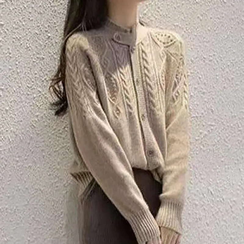 Vintage Twist Long Sleeve Sweater Cardigan