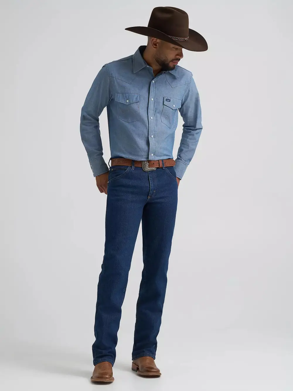 PREMIUM PERFORMANCE COWBOY CUT ADVANCED COMFORT WICKING SLIM FIT JEAN IN MIDNIGHT RINSE