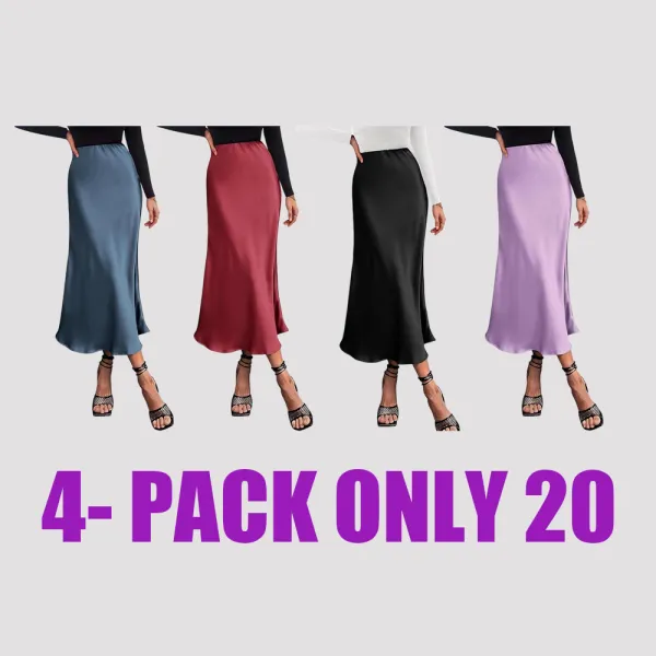 Women's High Waist Flared Skirt – Elegant Solid Color Skirt for Summer, Formal Events, Parties & Wedding Guest Outfits