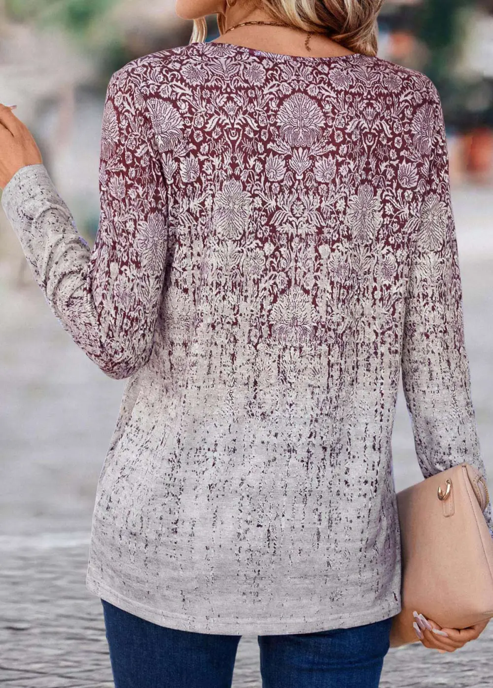 Multi Color Split Graffiti Print T Shirt