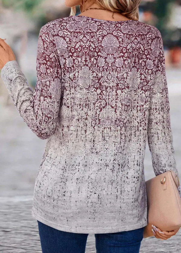 Multi Color Split Graffiti Print T Shirt