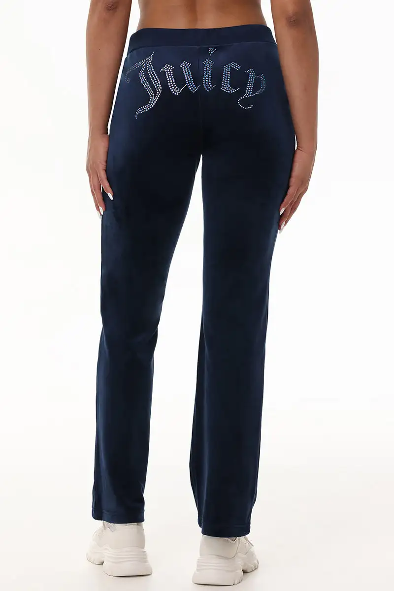 Technicolor Big Bling Velour Track Pants