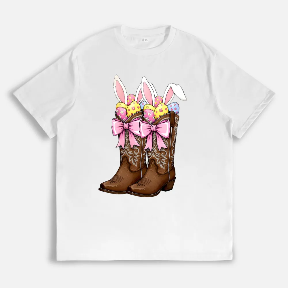 Cowboy Boots Easter Coquette T-Shirt