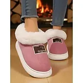 Women's Winter Indoor Slippers with Faux Fur Lining – Warm Anti-Slip Home Shoes for Cozy Indoor Wear