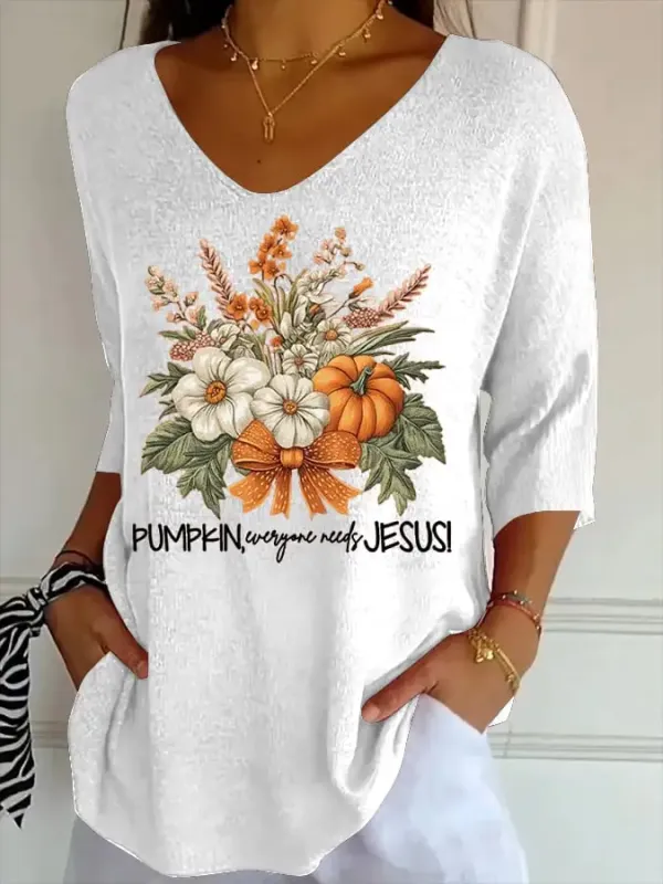 Women's Casual Autumn Style  Knitted T-shirt