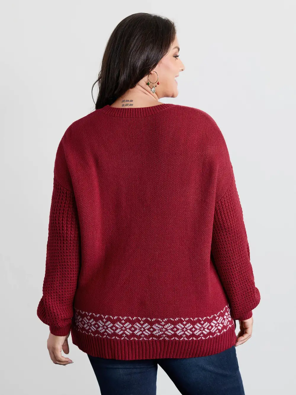 Festive Cat Micro Lantern Sleeve Pullover