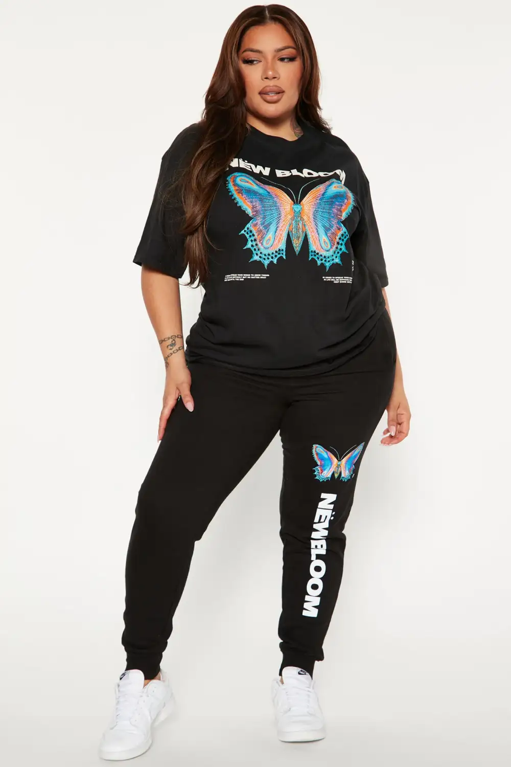 New Bloom Butterfly Top - Black