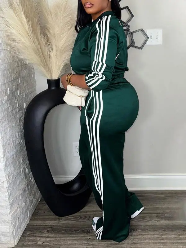 Women's Tracksuit Set: Long Sleeve Zip Jacket & Pants