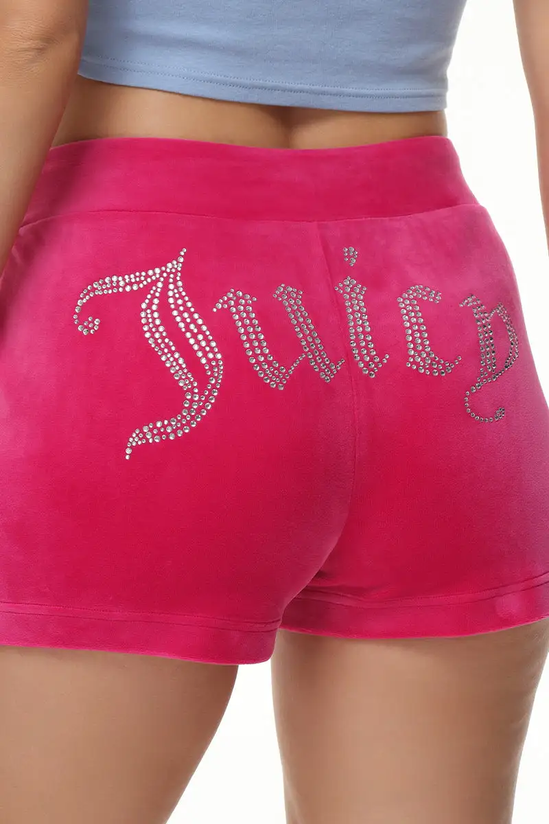 Big Bling Velour Track Shorts