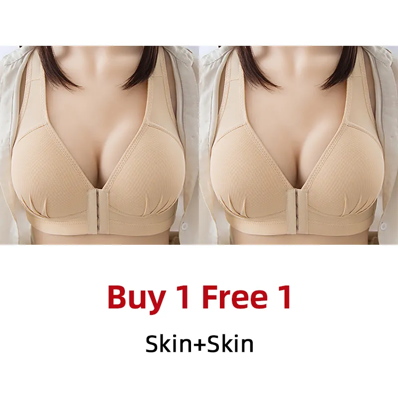 🔥 Plus Size Cotton Front Buckle Bra(50% OFF!FREE SHIPPING)
