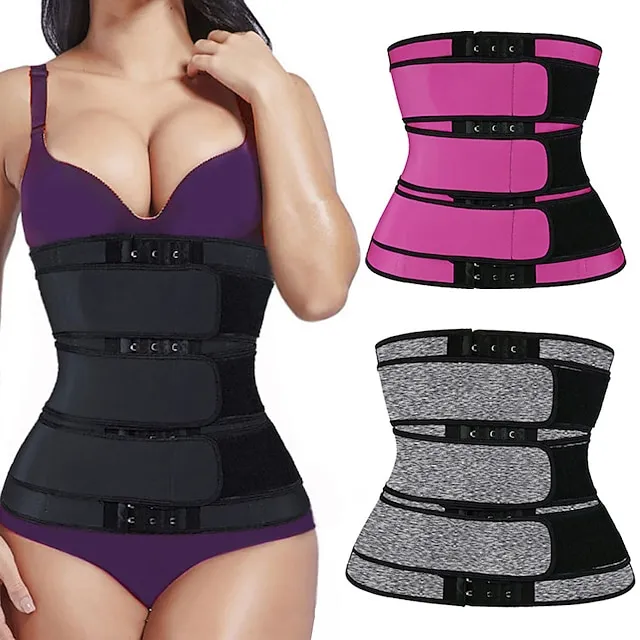 Body Shaper Sweat Waist Trimmer Sauna Belt Sports Neoprene Yoga Gym Workout Pilates Adjustable Durable Weight Loss Tummy Fat Burner Hot Sweat For Women