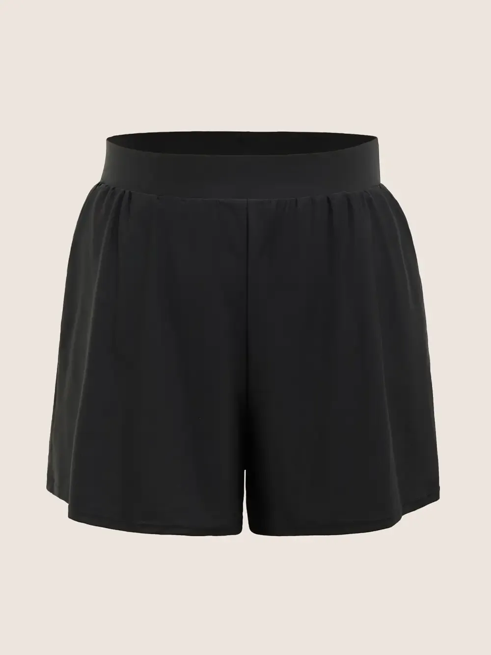 Solid Gathered High Rise Pocket Swim Bottom