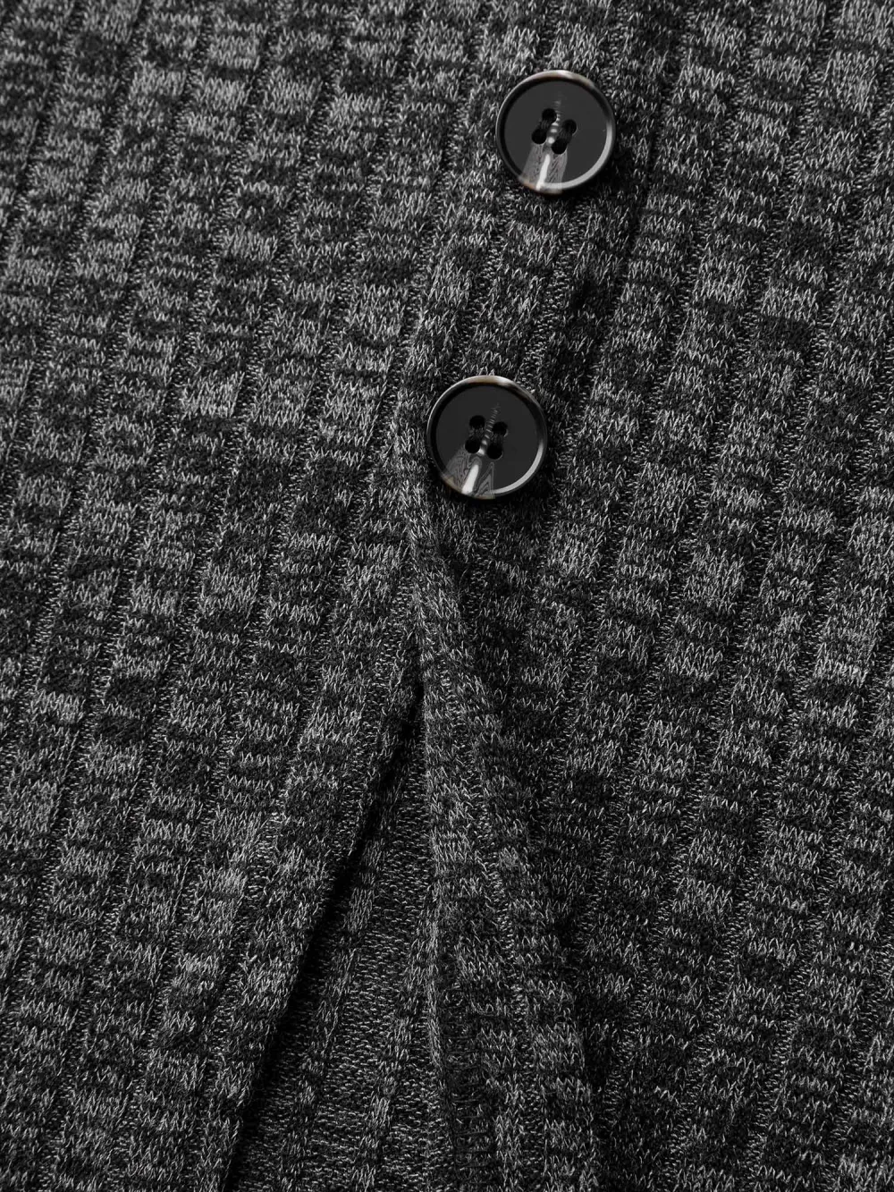 Stretchy Side Button Detail Slit T-Shirt