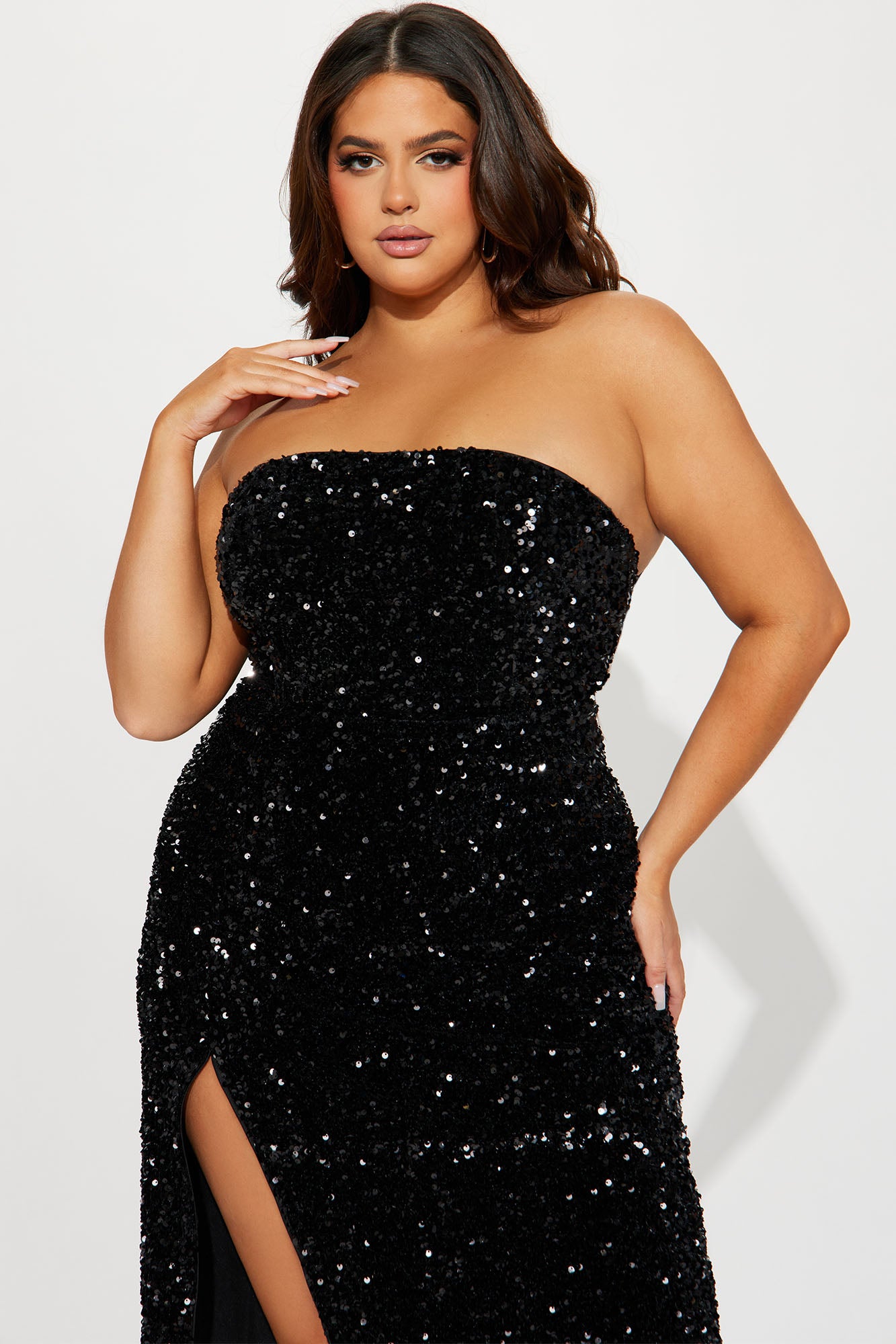 The One Sequin Maxi Dress - Black