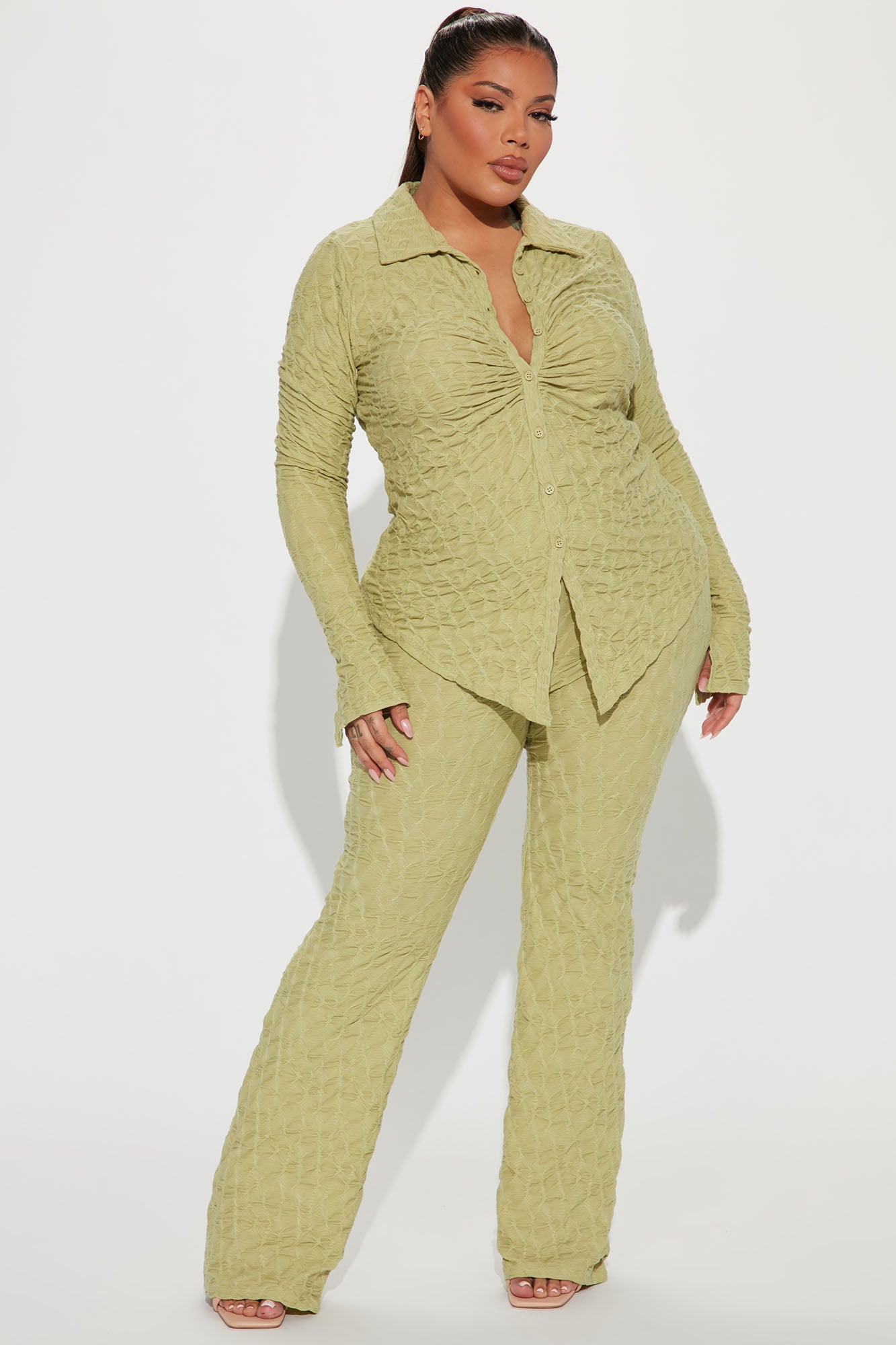Petite Liliana Pant Set - Green
