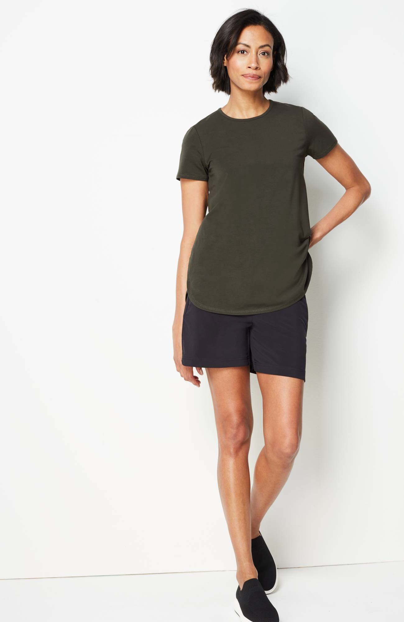 fit progress pima-stretch shirttail tee