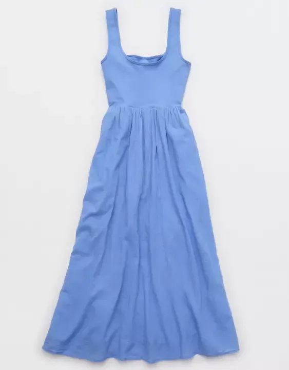 Women's Sleeveless Tank Midi Dress with Bow Detail and Pockets – Casual Summer Lounge Dress