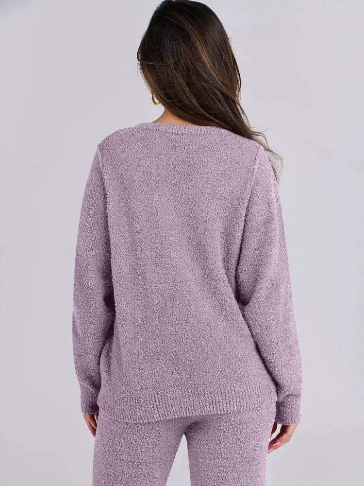 ✨Fuzzy Fleece Lounge Sets 2 Piece Outfits