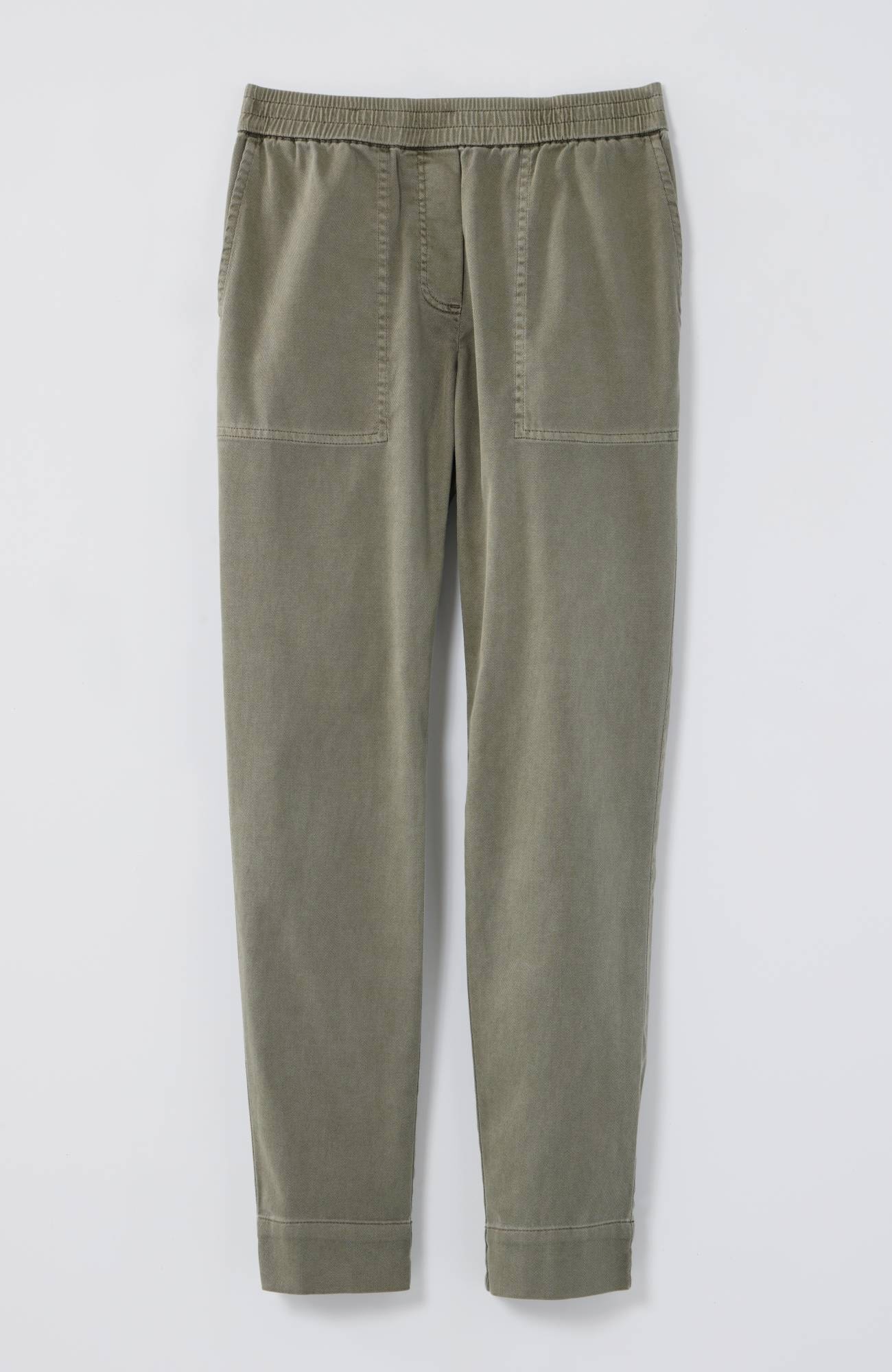 slim-leg twill cargo pants