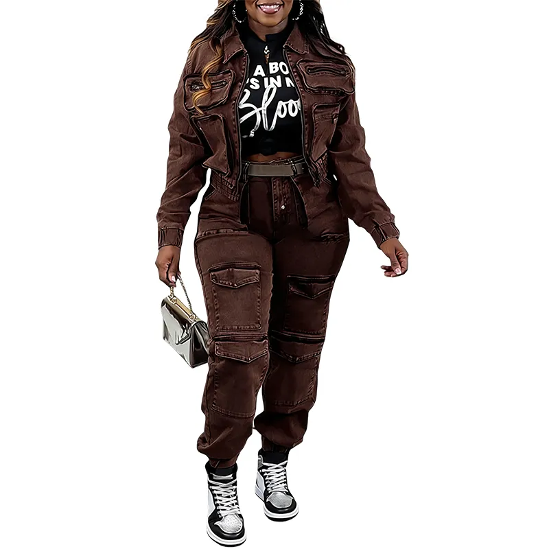 Women's 2-Piece Washed Denim Set