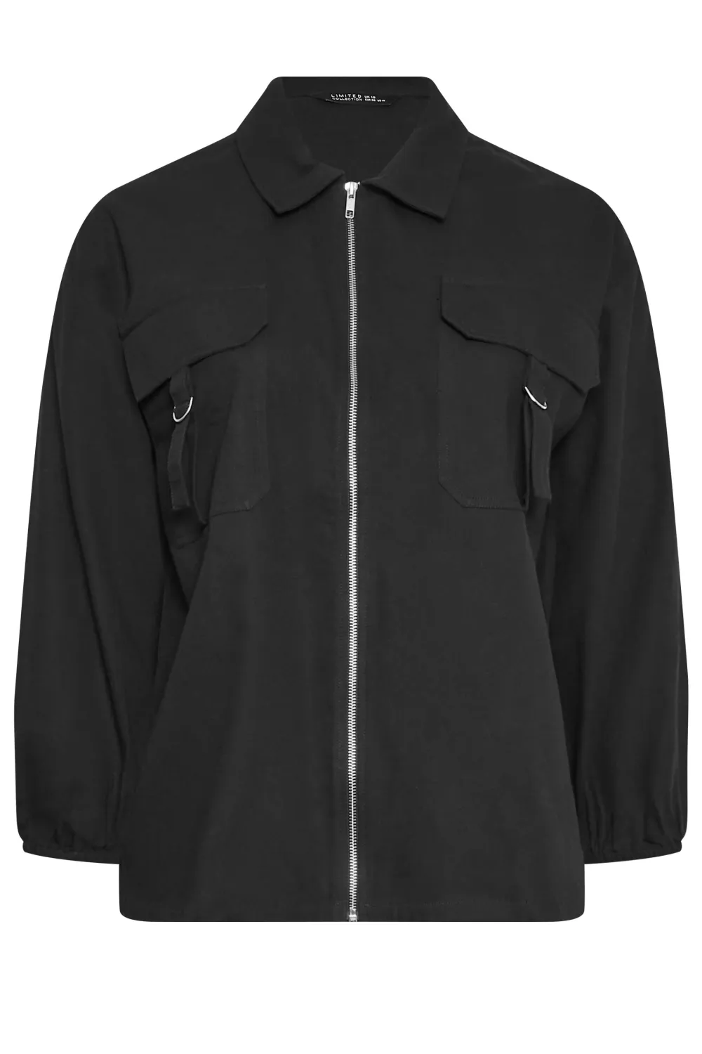YOURS Curve Stone Brown Utility Bomber Jacket