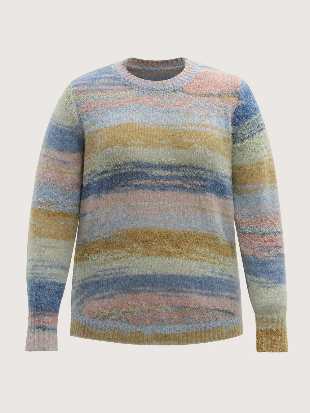 Tissue Textured Color Gradient Pullover