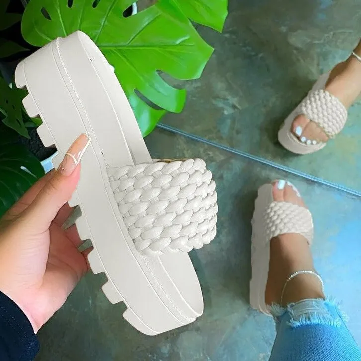 Women's Sandals Summer Flat Shoes 2021 Female Casual Wedge Slides Sandal Woman Platform Shoes Ladies Outdoor Beach Footwear